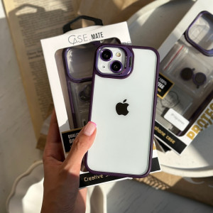 قاب Purple Eason Case همراه با محافظ لنز رینگی آیفون 13 پرومکس