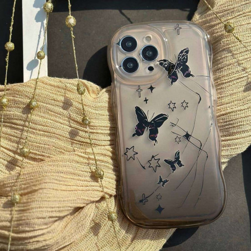Black Butterfly iPhone 12 Pro Max case with strap