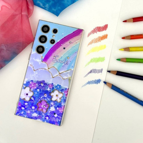 Flower and rainbow case for Samsung A73 phone