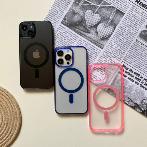 iPhone 15 Mag Safe Transparent Colored  case