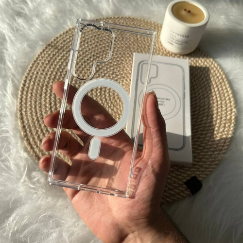 Transparent jelly cover with mag safe iPhone 15 