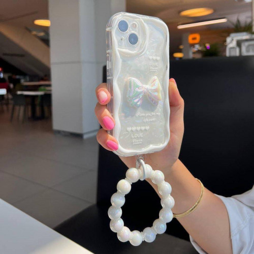 Samsung A53 shell bow tie case with pendant