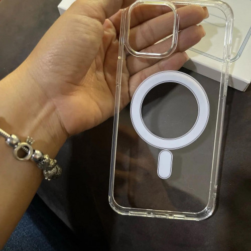 Transparent jelly cover with mag safe iPhone 15 
