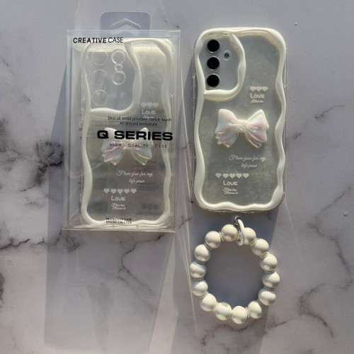 Samsung A53 shell bow tie case with pendant