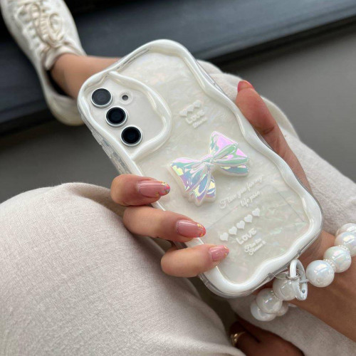 Samsung A53 shell bow tie case with pendant