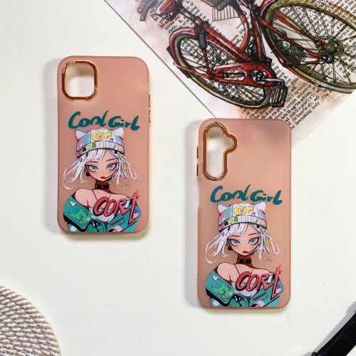 قاب دخترانه طرح Cool Girl نارنجی گوشی سامسونگ S23 FE