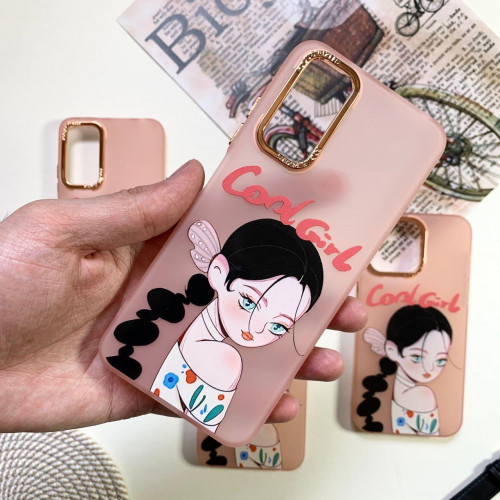  Orange Cool Girl design for Samsung S22 Ultra
