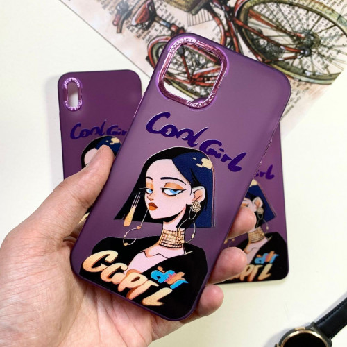  Purple Cool Girl design for iPhone 12 - 12 Pro