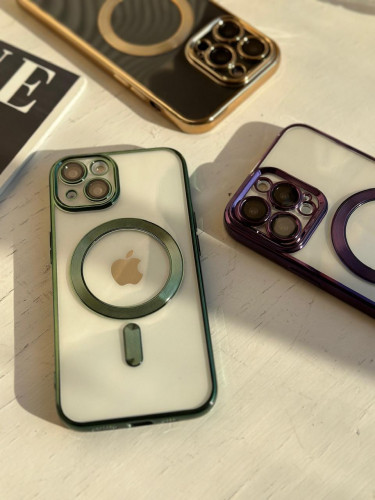 Clear iPhone 13 Pro Max Mag Safe case with protective lens