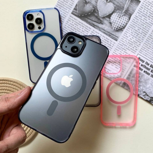 iPhone 15 Mag Safe Transparent Colored  case