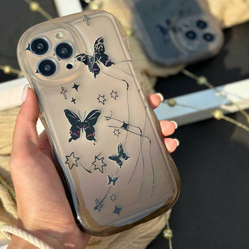 Black Butterfly iPhone 12 Pro Max case with strap